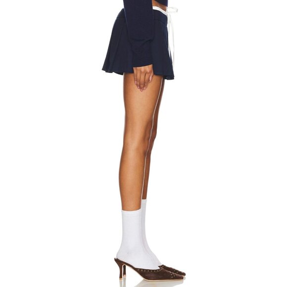 LIONESS Dynasty Mini Skort in Navy Blue Skirt - Picture 3 of 5